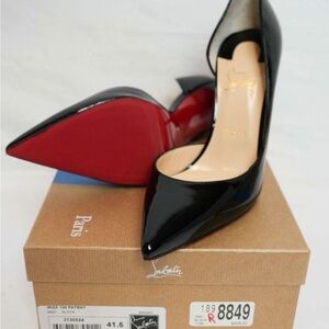 Black and Red Patent Leather Women's Shoes